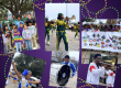 Scholars and staff celebrating during Mardi Gras at the Osborne parade